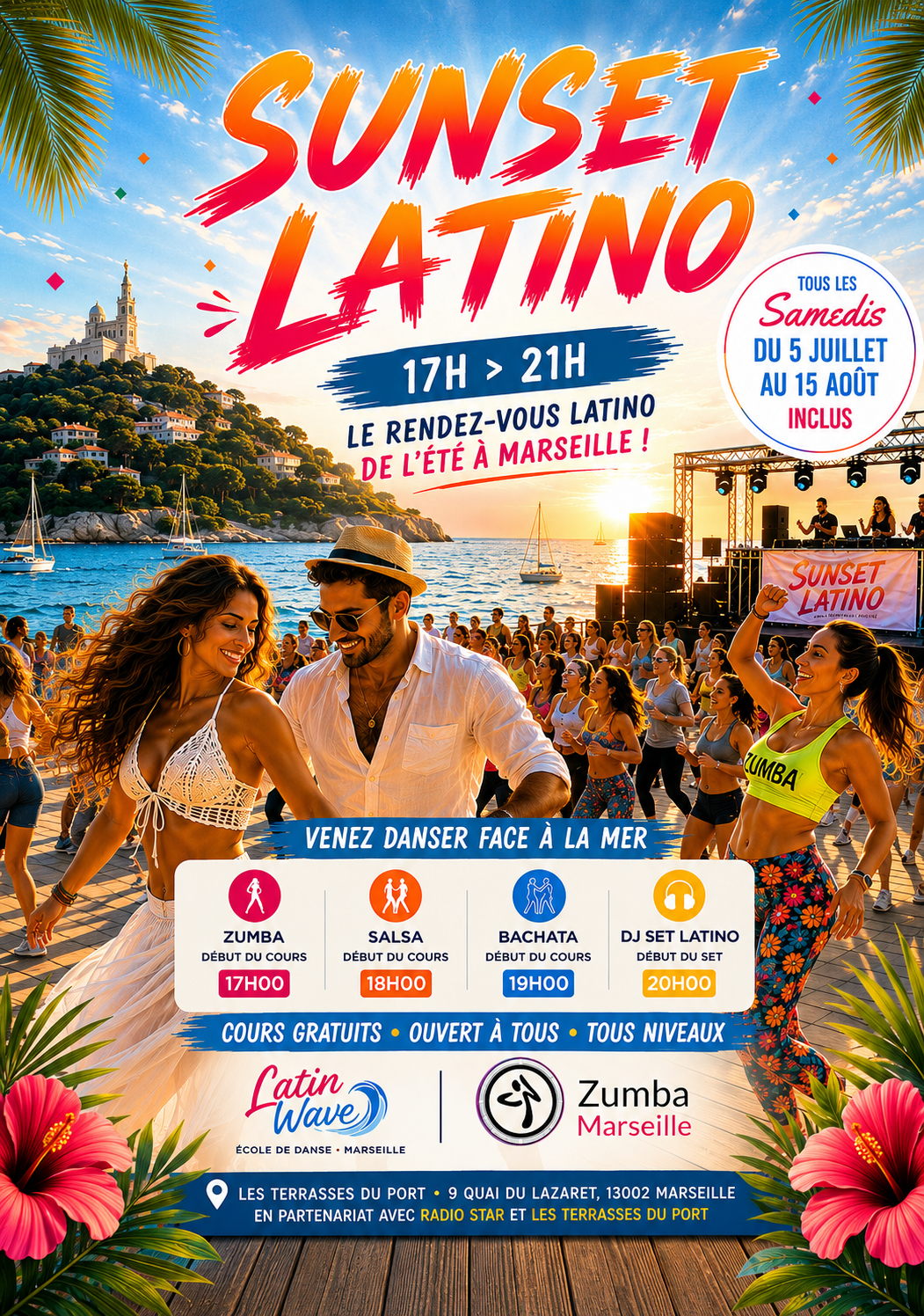 Sunset Latino chaque samedi de l’été – Bachata, Salsa Porto, Salsa cubaine